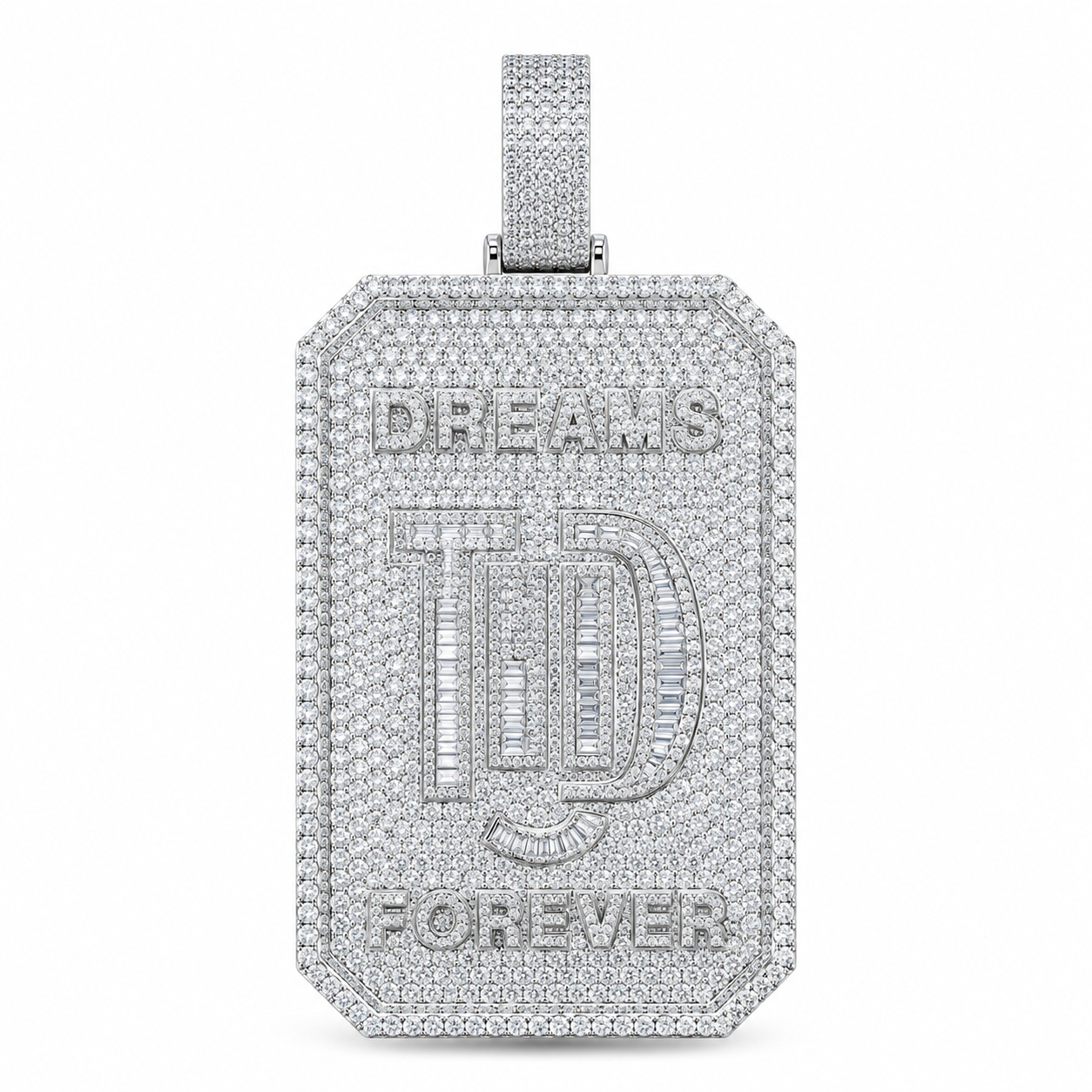 Custom Iced Out Dog Tag Pendant | Made to Order