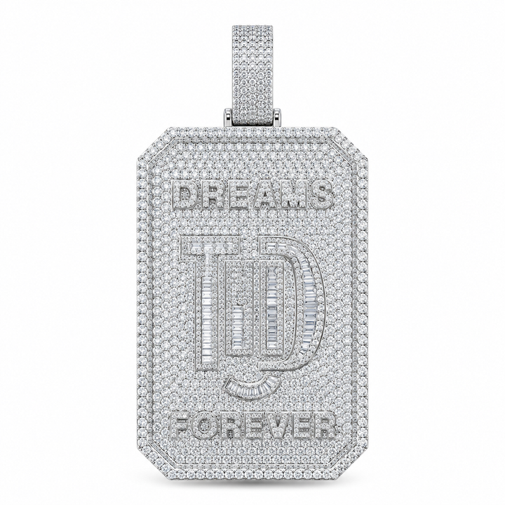 Custom Iced Out Dog Tag Pendant | Made to Order