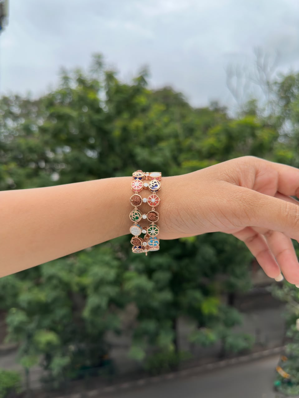 Rose Gold Spiritual Charm Bracelet
