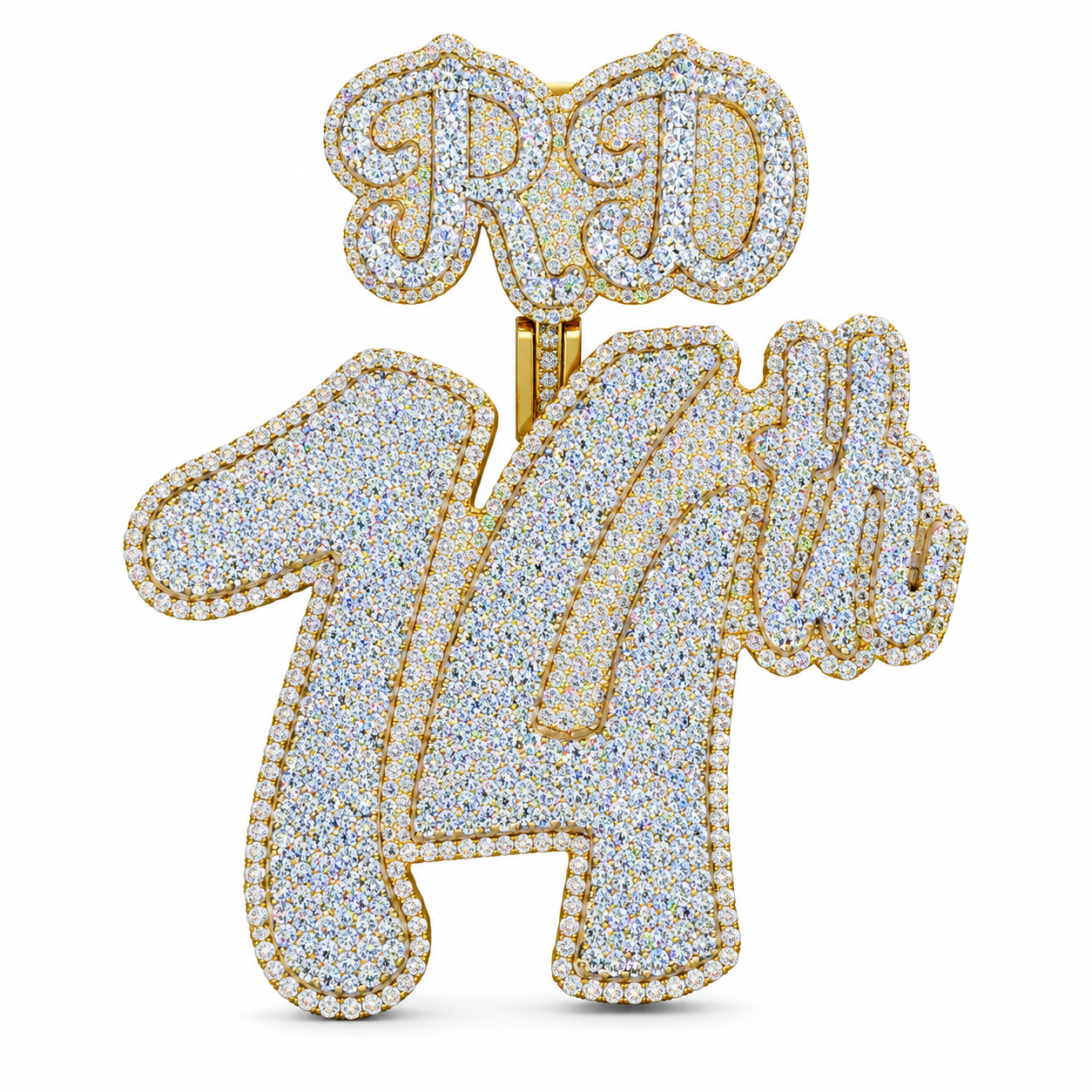Custom Iced Out Layered Letter Pendant | Made to Order