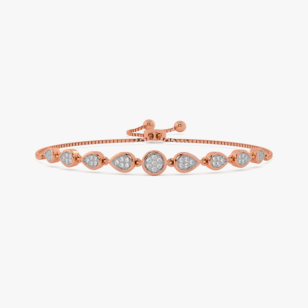 Teardrop Cluster Bolo Bracelet