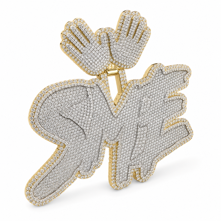 Custom Iced Out "SME" Diamond Hand Bail Hip Hop Pendant