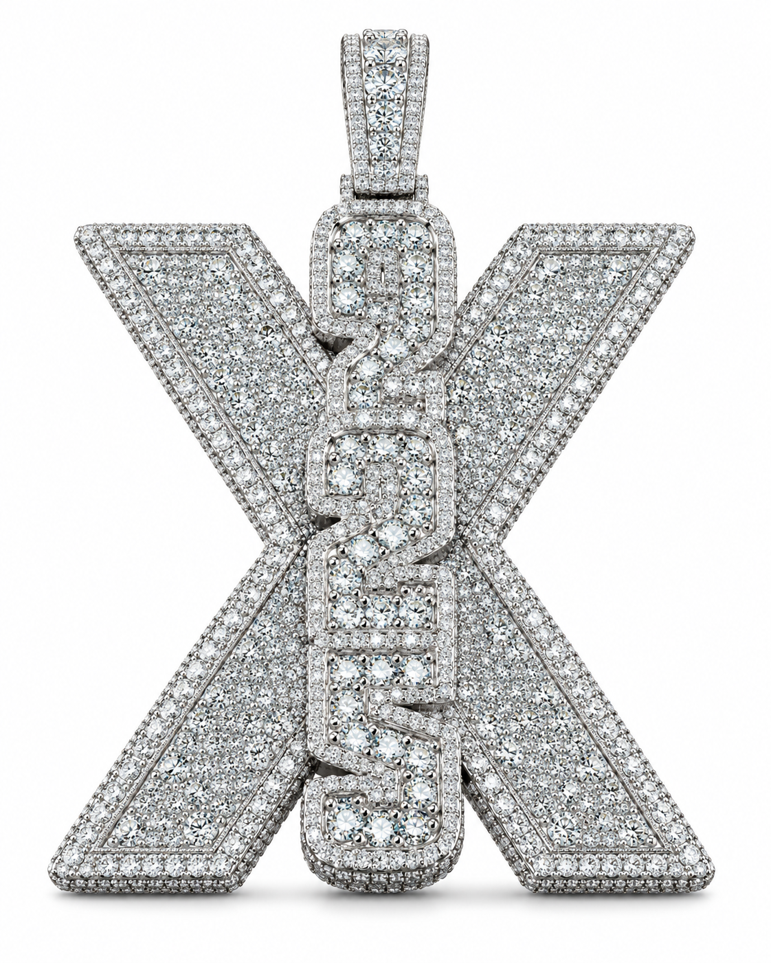 Custom Iced Out 925 X Pendant | Made to Order