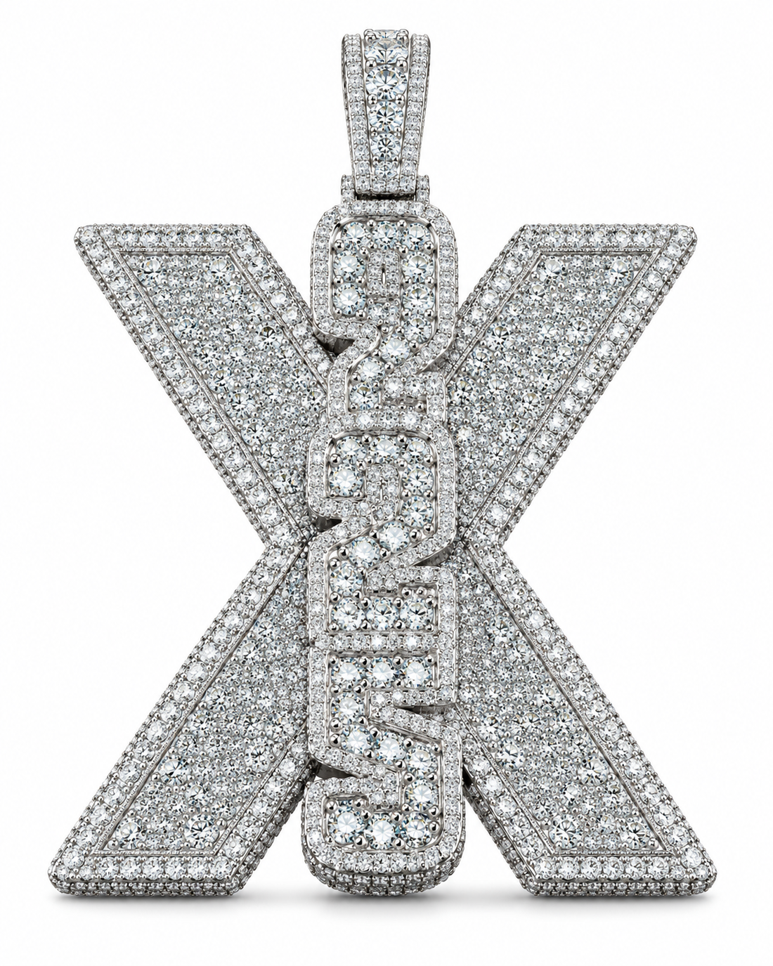 Custom Iced Out 925 X Pendant | Made to Order