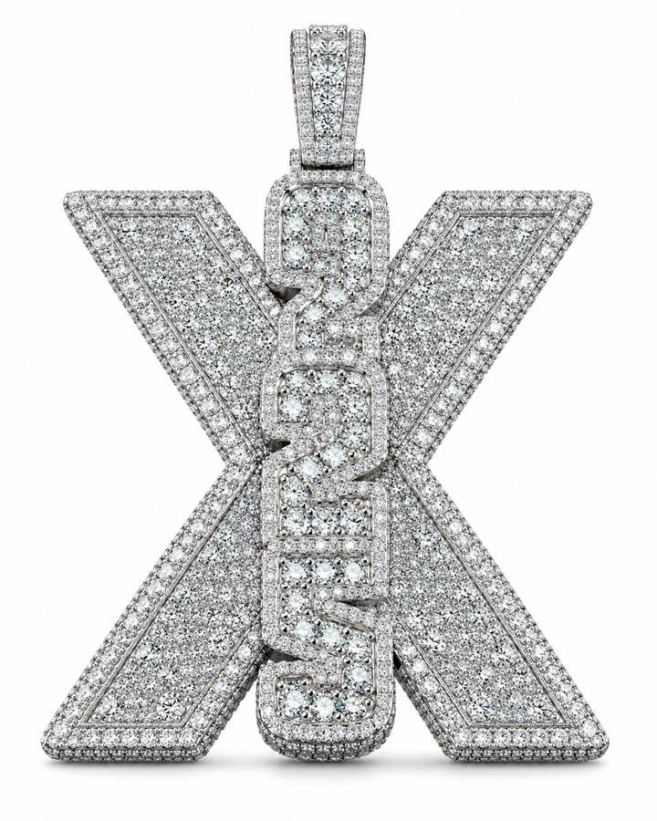 Custom Iced Out 925 X Pendant | Made to Order