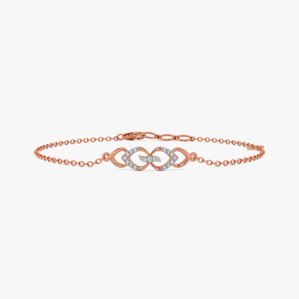 Interlocking Infinity Heart Chain Bracelet