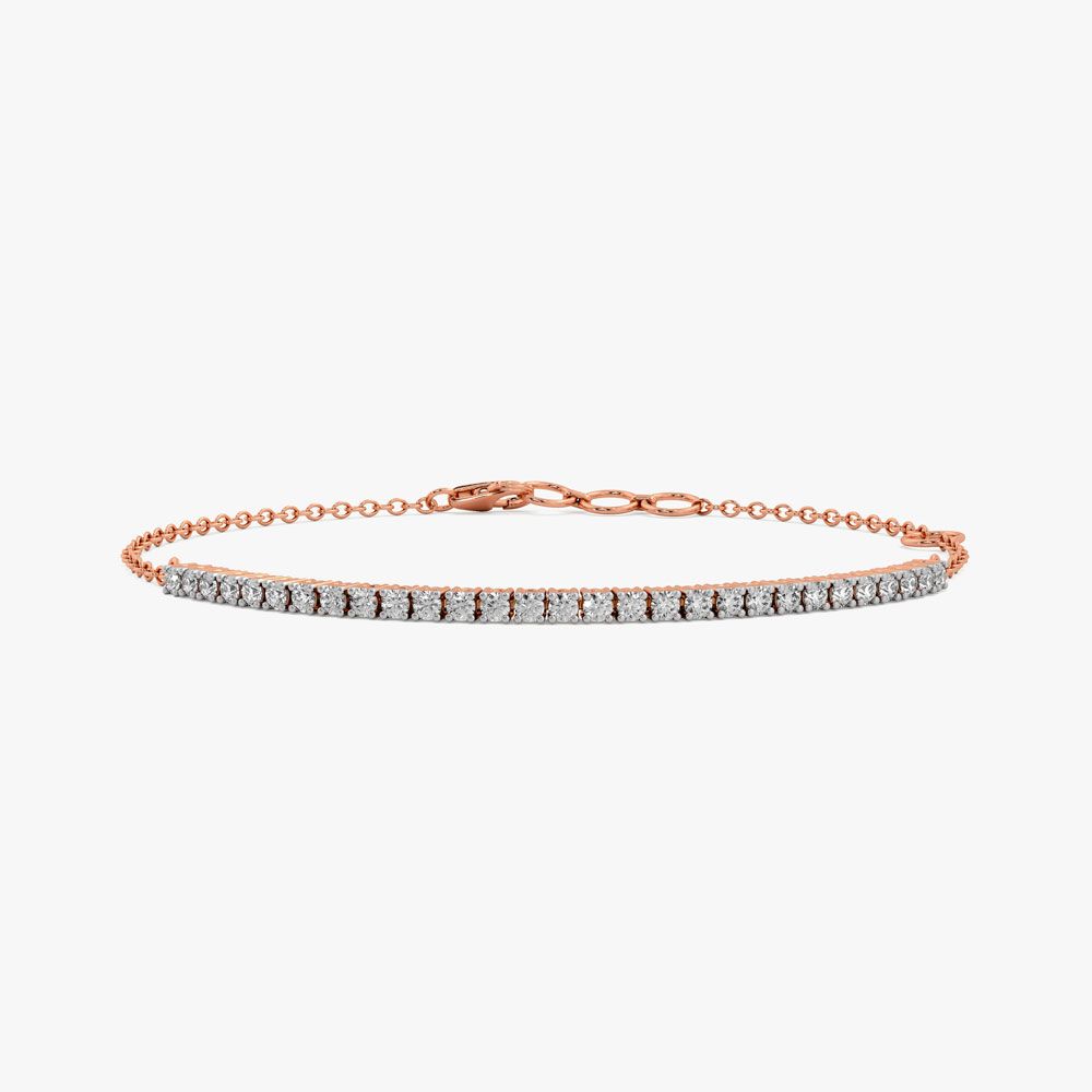 Pavé Tennis Bar Chain Bracelet