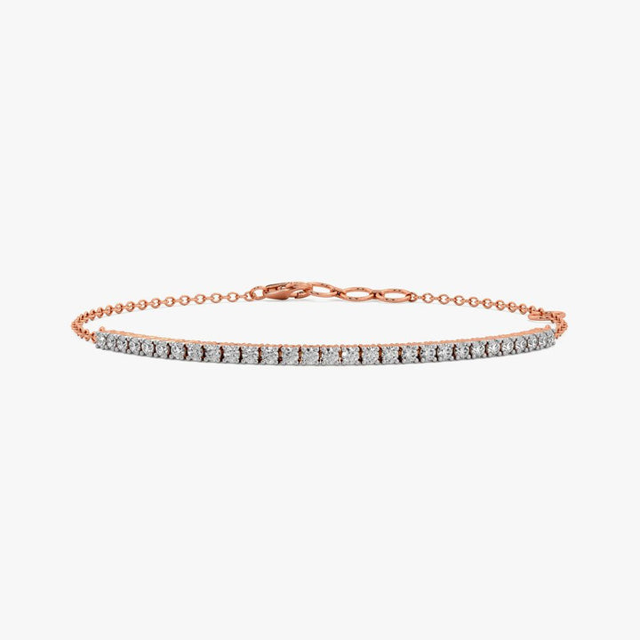 Pavé Tennis Bar Chain Bracelet