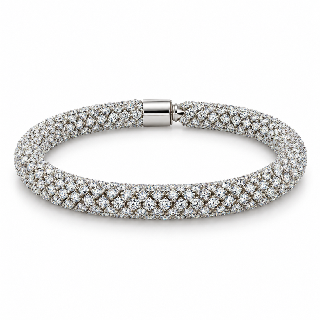 Men’s Round Stone Tubular Bracelet