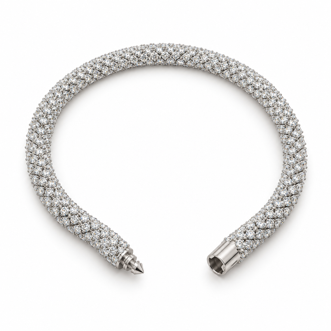 Women’s Round Stone Tubular Bracelet