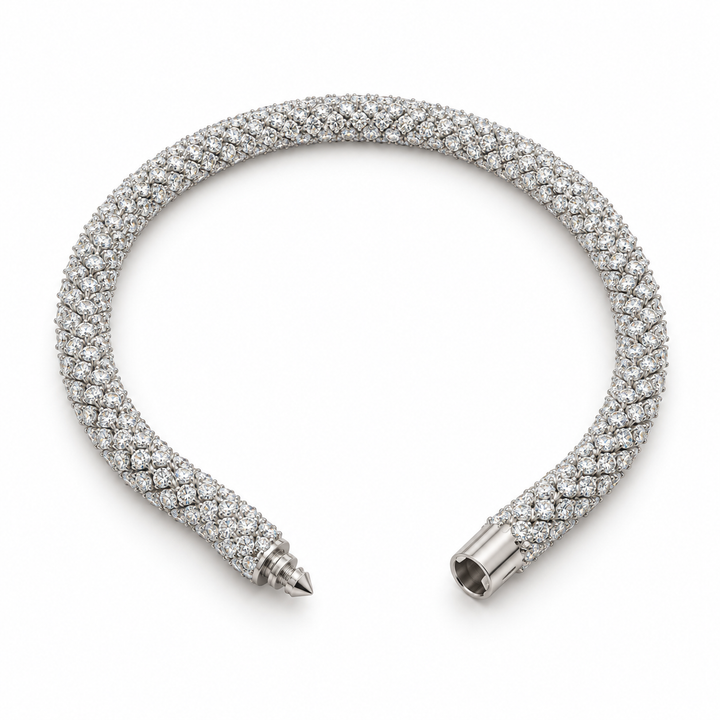Women’s Round Stone Tubular Bracelet