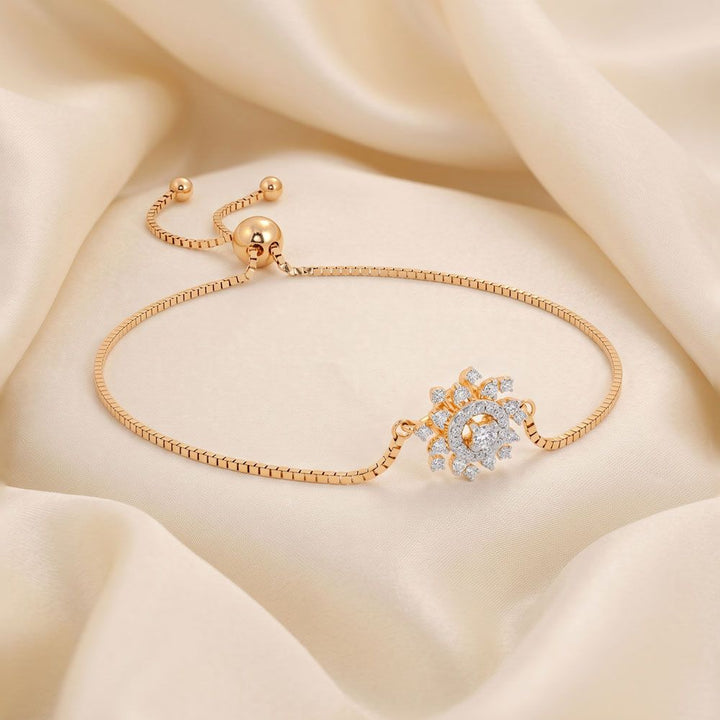 Radiant Starburst Halo Bolo Bracelet