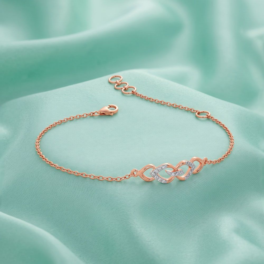 Interlocking Infinity Heart Chain Bracelet