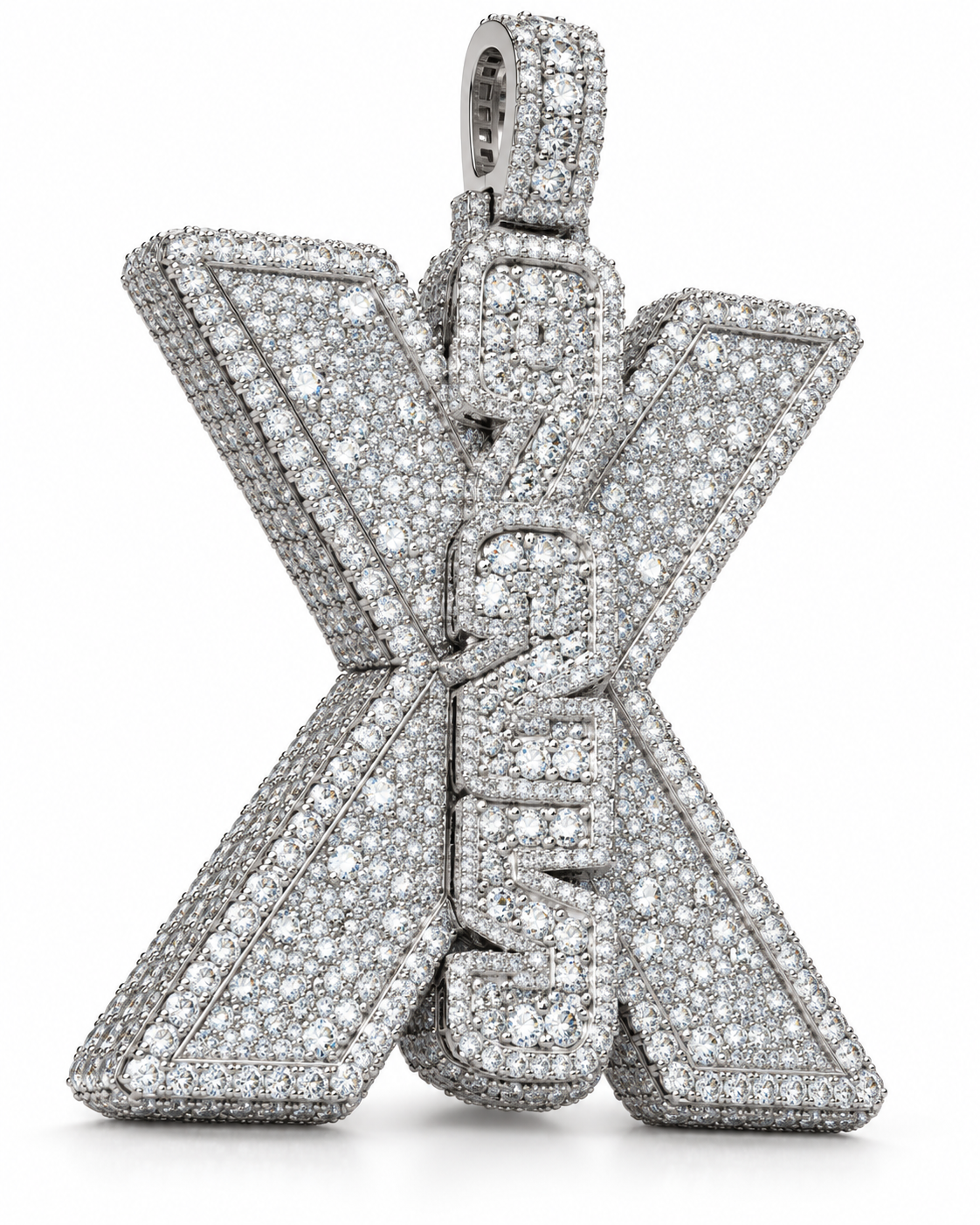 Custom Iced Out 925 X Pendant | Made to Order