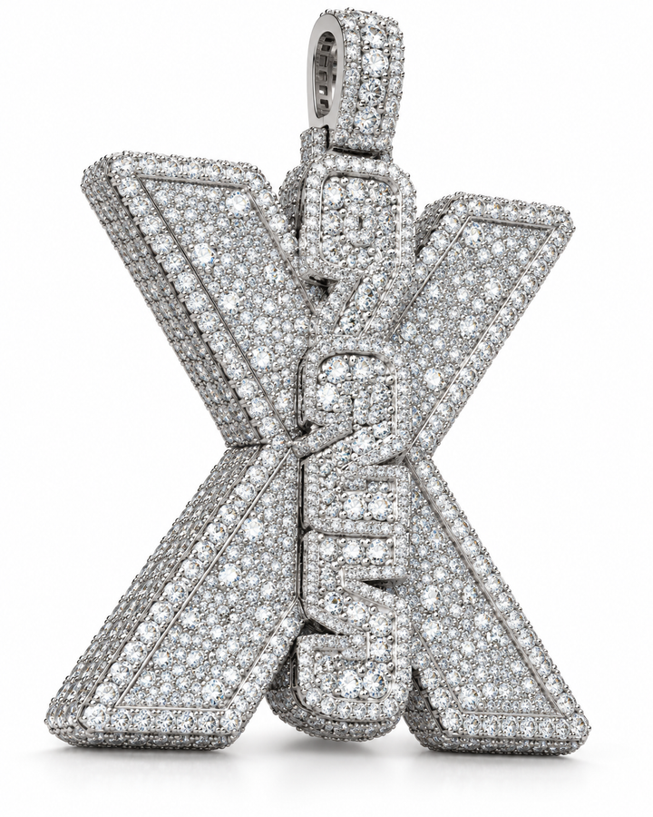 Custom Iced Out 925 X Pendant | Made to Order