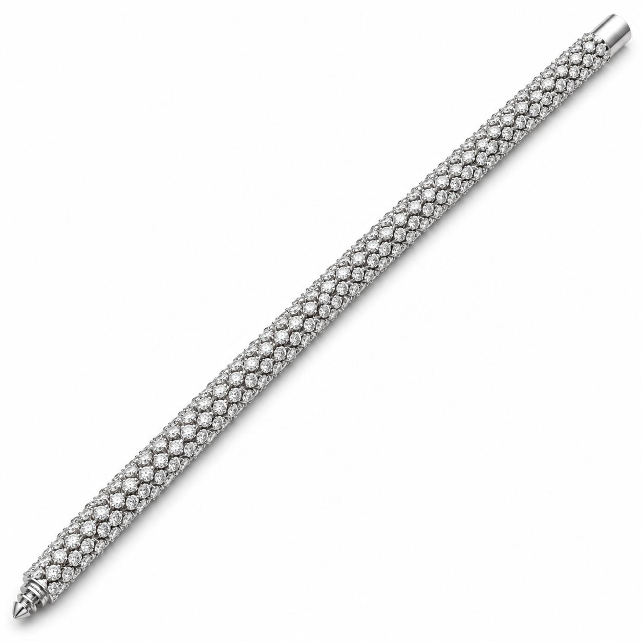 Men’s Round Stone Tubular Bracelet
