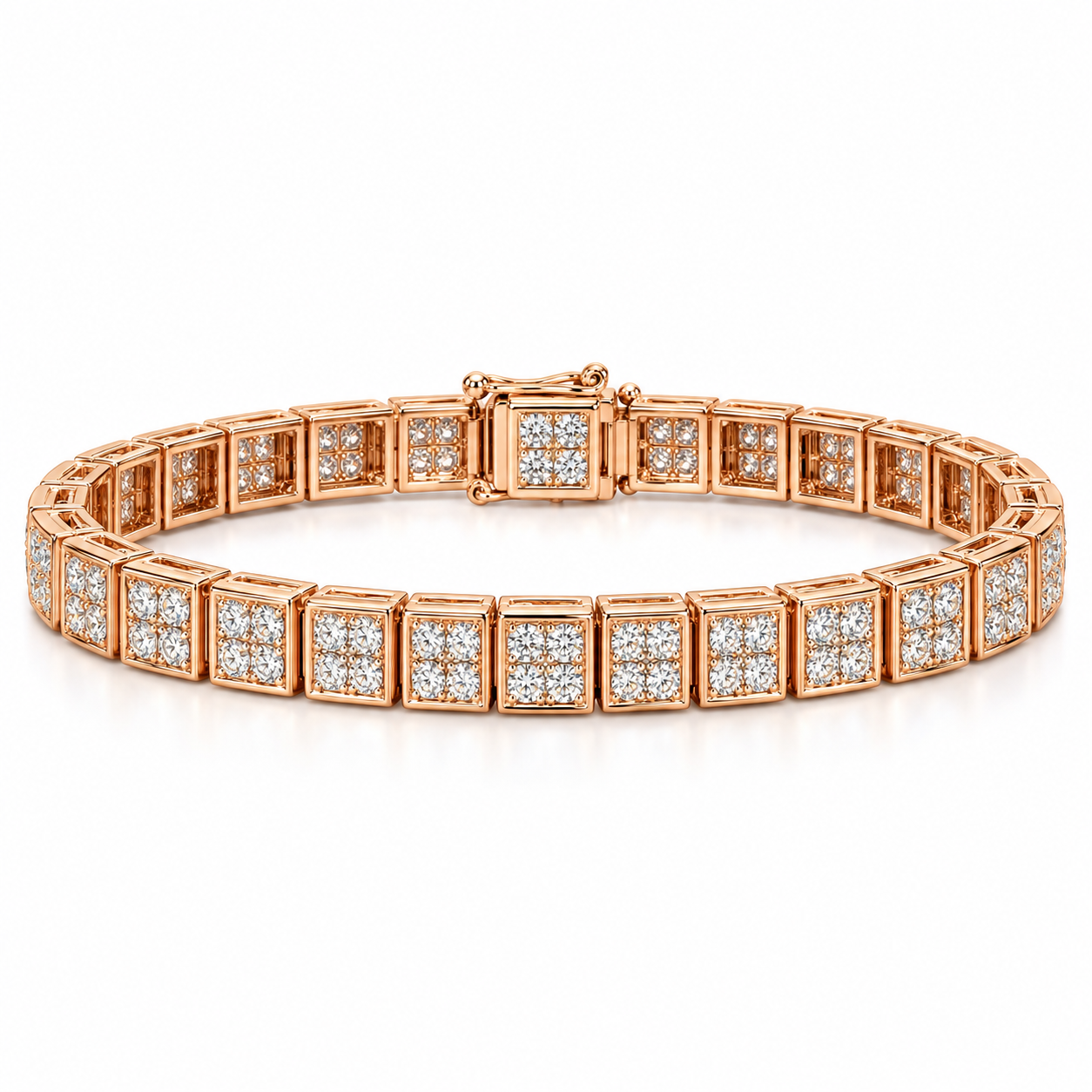 Square Cluster Link Bracelet