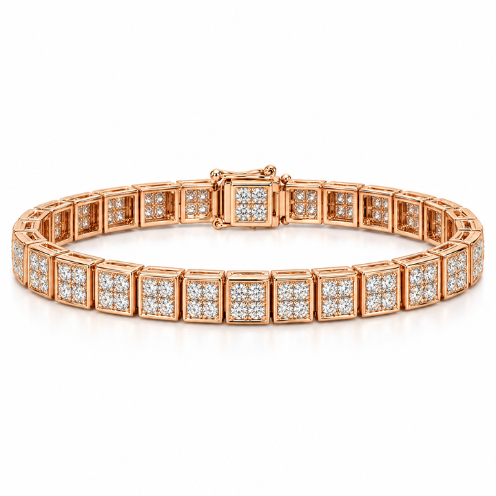 Square Cluster Link Bracelet
