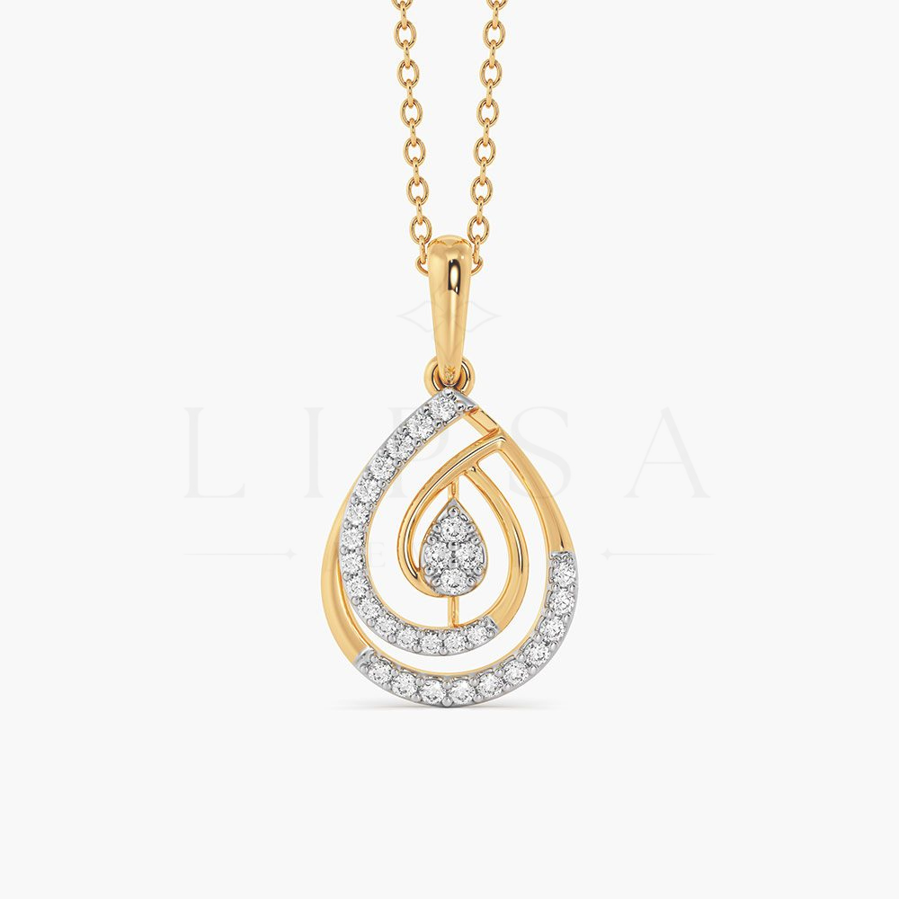 Swirl Teardrop Cluster Pendant