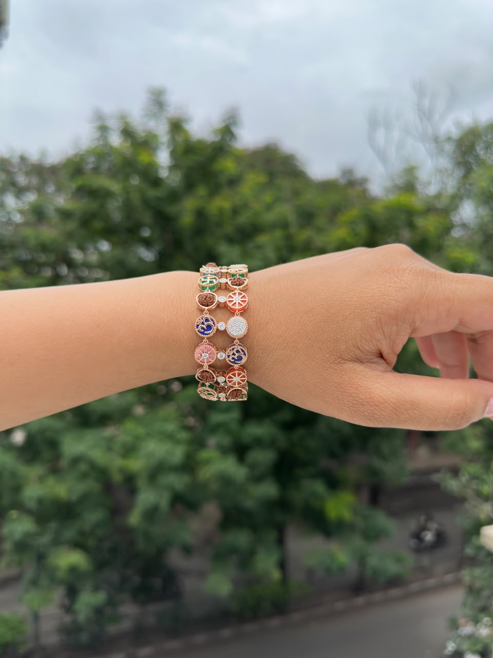 Rose Gold Spiritual Charm Bracelet