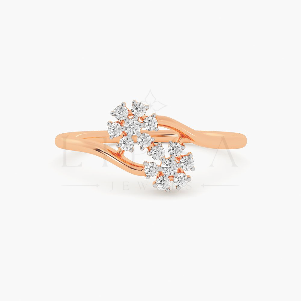 Bypass Floral Cluster Ring