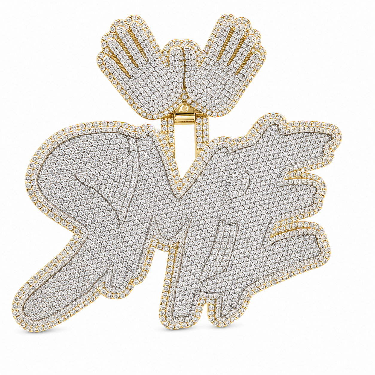 Custom Iced Out "SME" Diamond Hand Bail Hip Hop Pendant