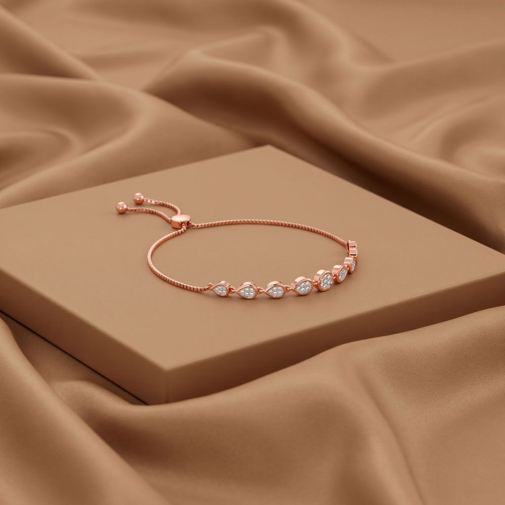 Teardrop Cluster Bolo Bracelet