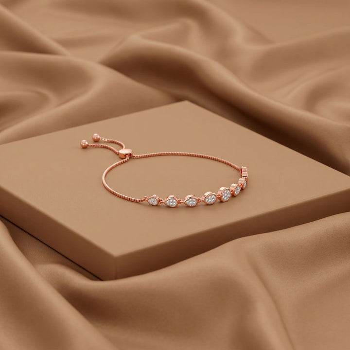 Teardrop Cluster Bolo Bracelet