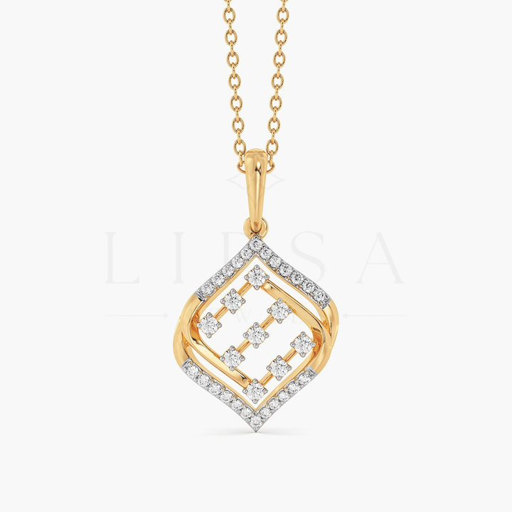 Geometric Diamond Rhombus Pendant