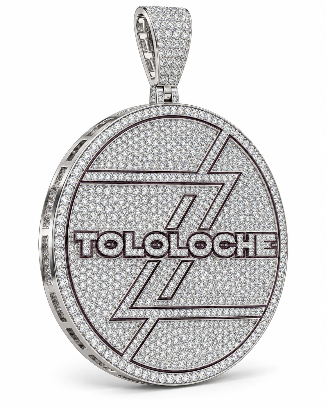 Custom Iced Out Round Logo Medallion Pendant | Made to Order
