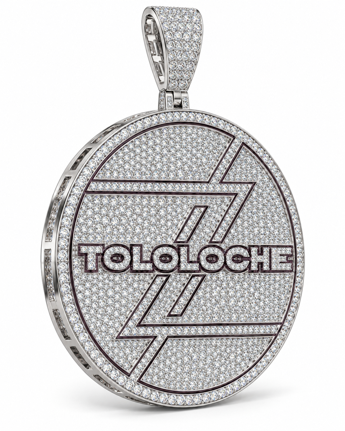 Custom Iced Out Round Logo Medallion Pendant | Made to Order