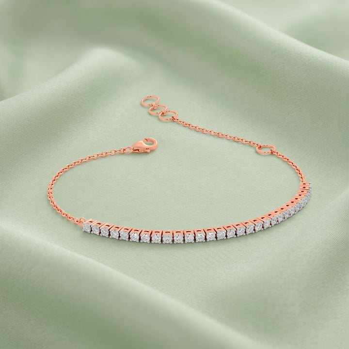 Pavé Tennis Bar Chain Bracelet