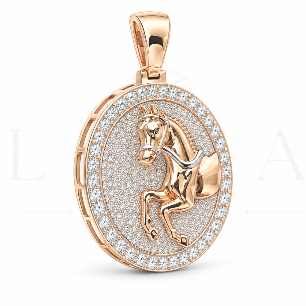 Rose Gold Horse Pendant