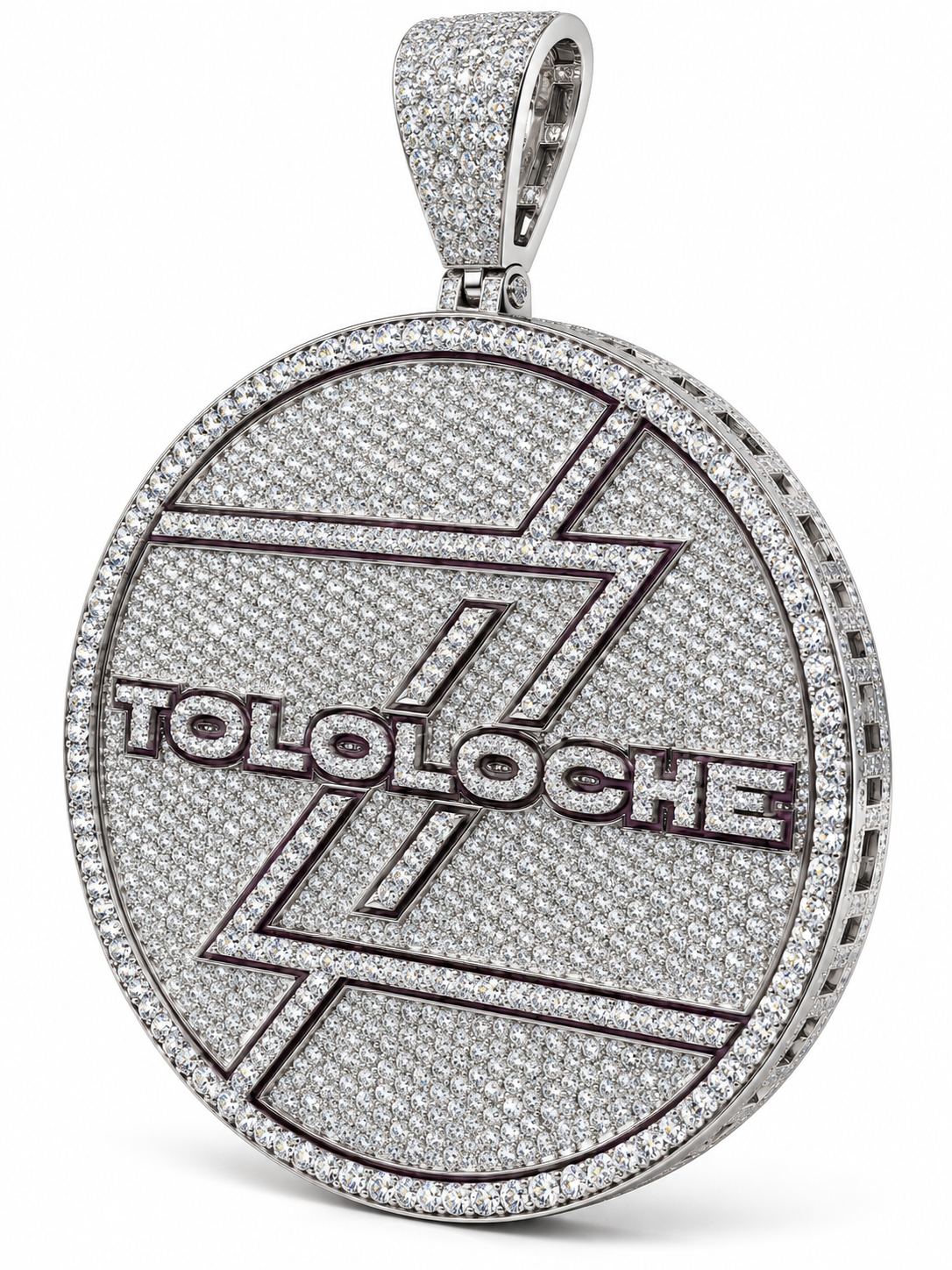 Custom Iced Out Round Logo Medallion Pendant | Made to Order