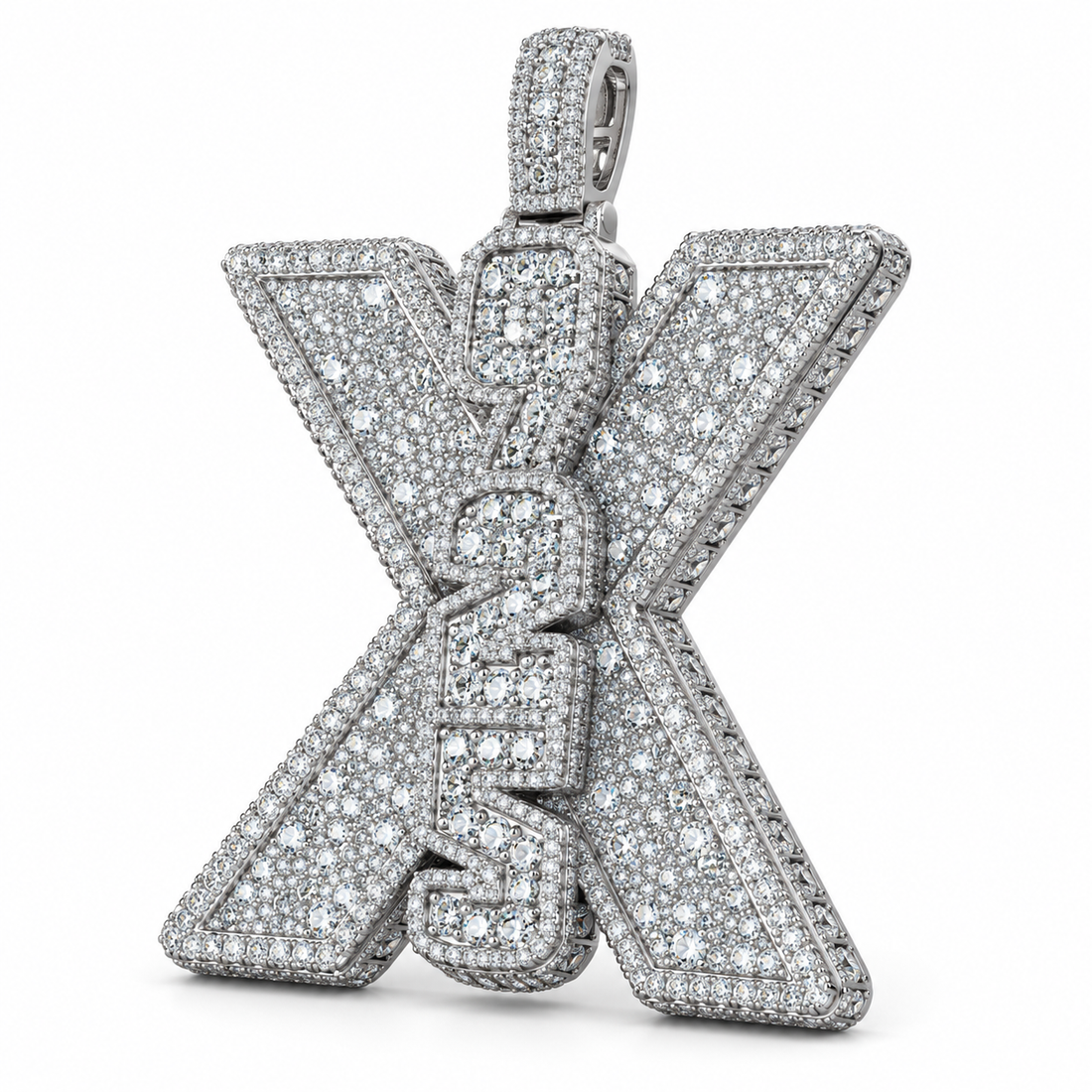 Custom Iced Out 925 X Pendant | Made to Order