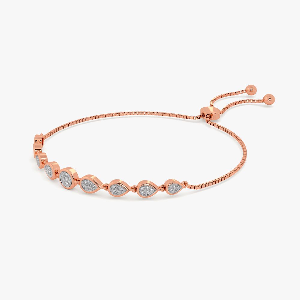 Teardrop Cluster Bolo Bracelet
