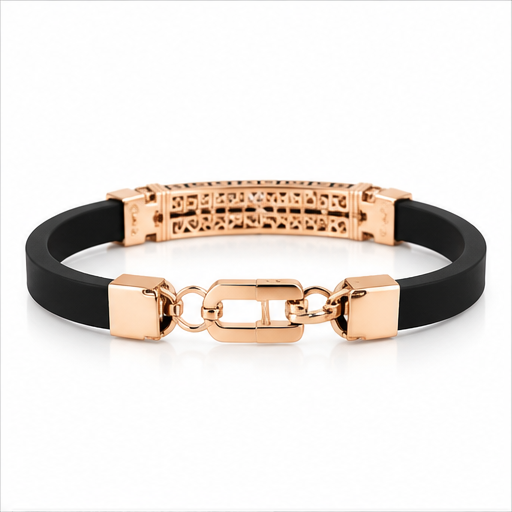 Custom Greek Key Stone Bar Bracelet | Made to Order