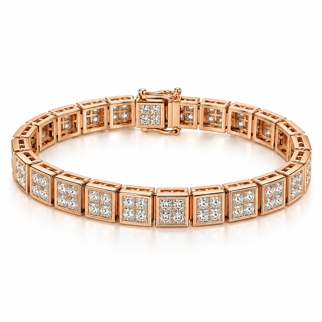 Square Cluster Link Bracelet