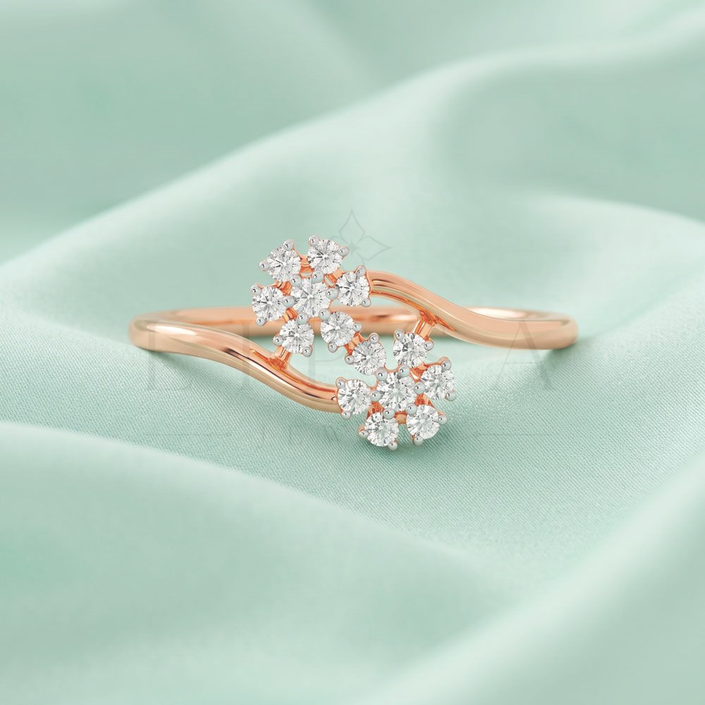 Bypass Floral Cluster Ring