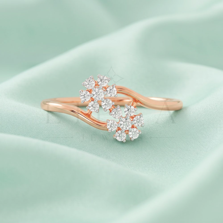 Bypass Floral Cluster Ring