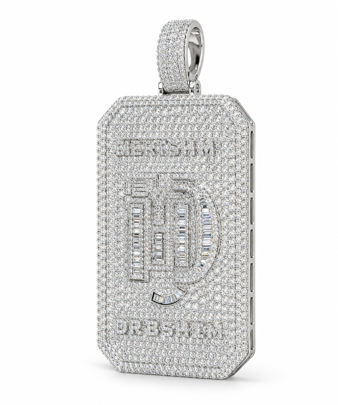 Custom Iced Out Dog Tag Pendant | Made to Order
