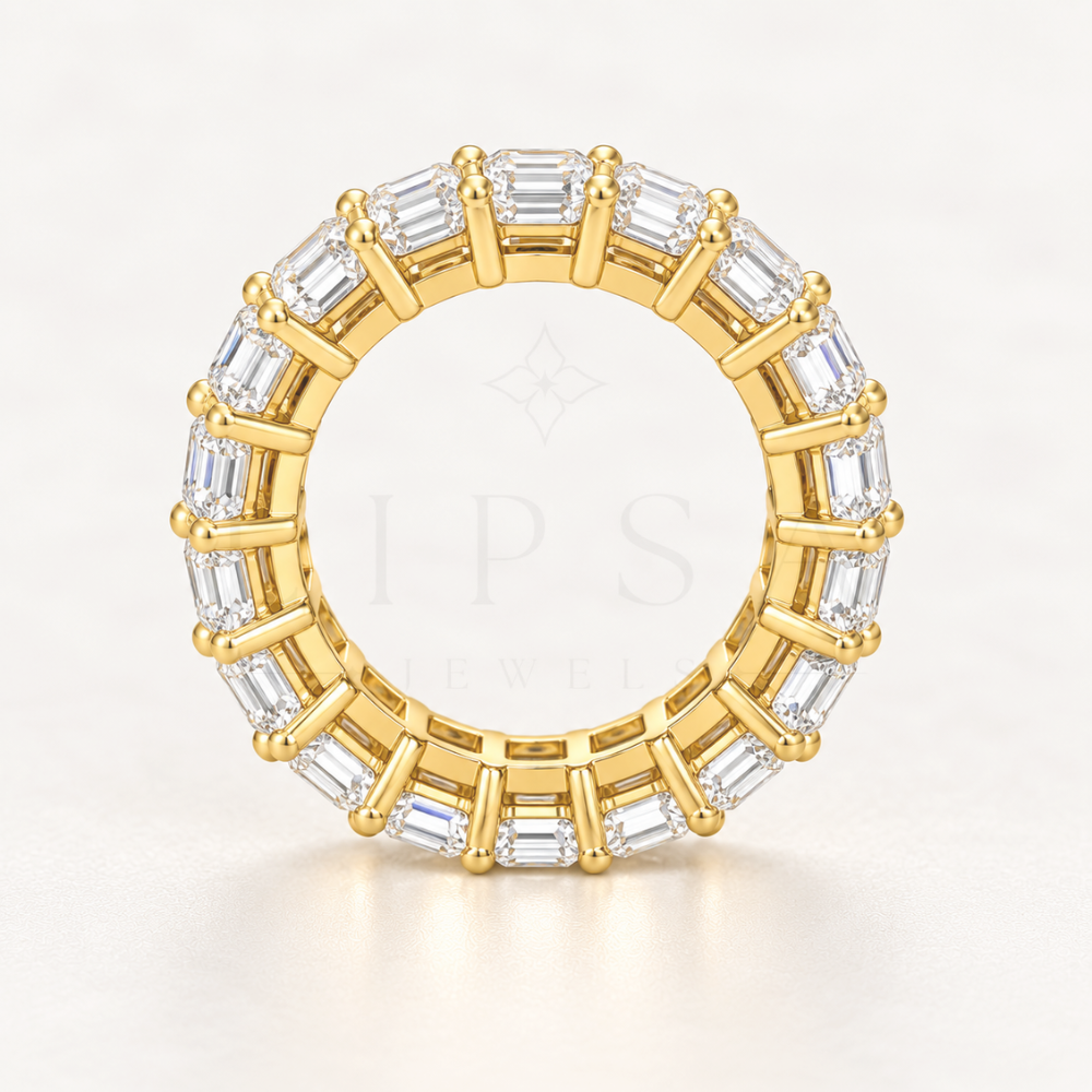 Emerald Cut Full Eternity Band Ring