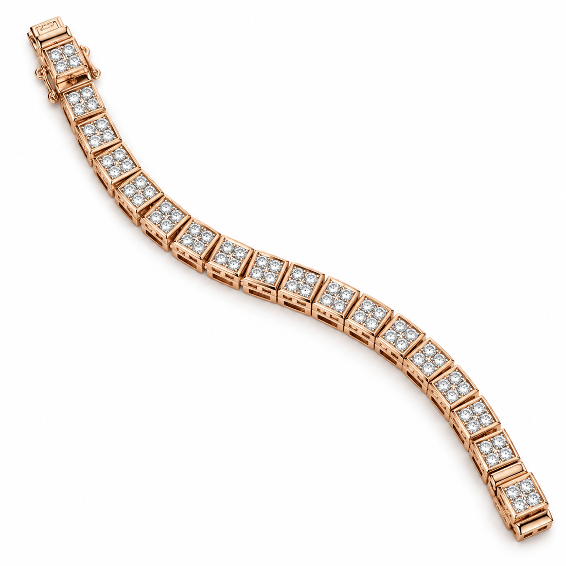 Square Cluster Link Bracelet