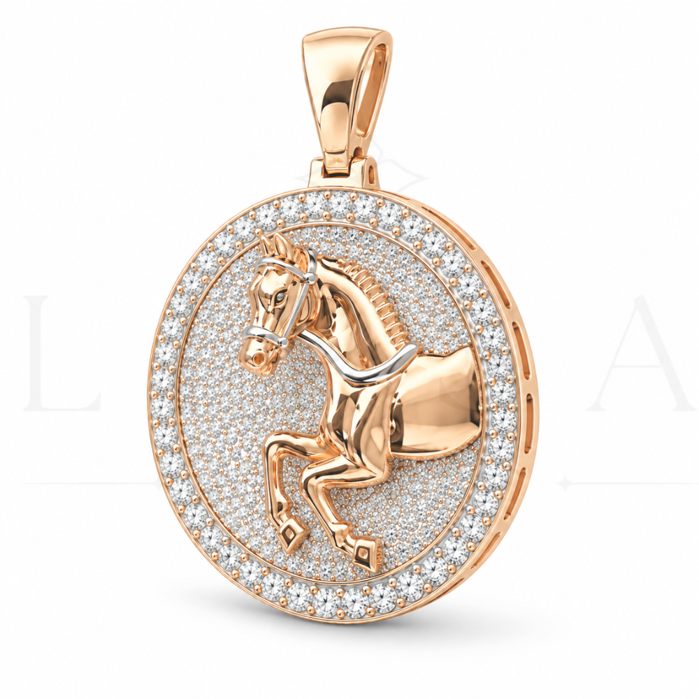 Rose Gold Horse Pendant
