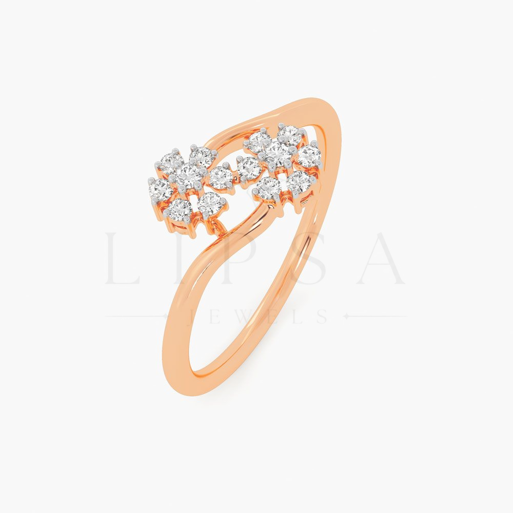 Bypass Floral Cluster Ring