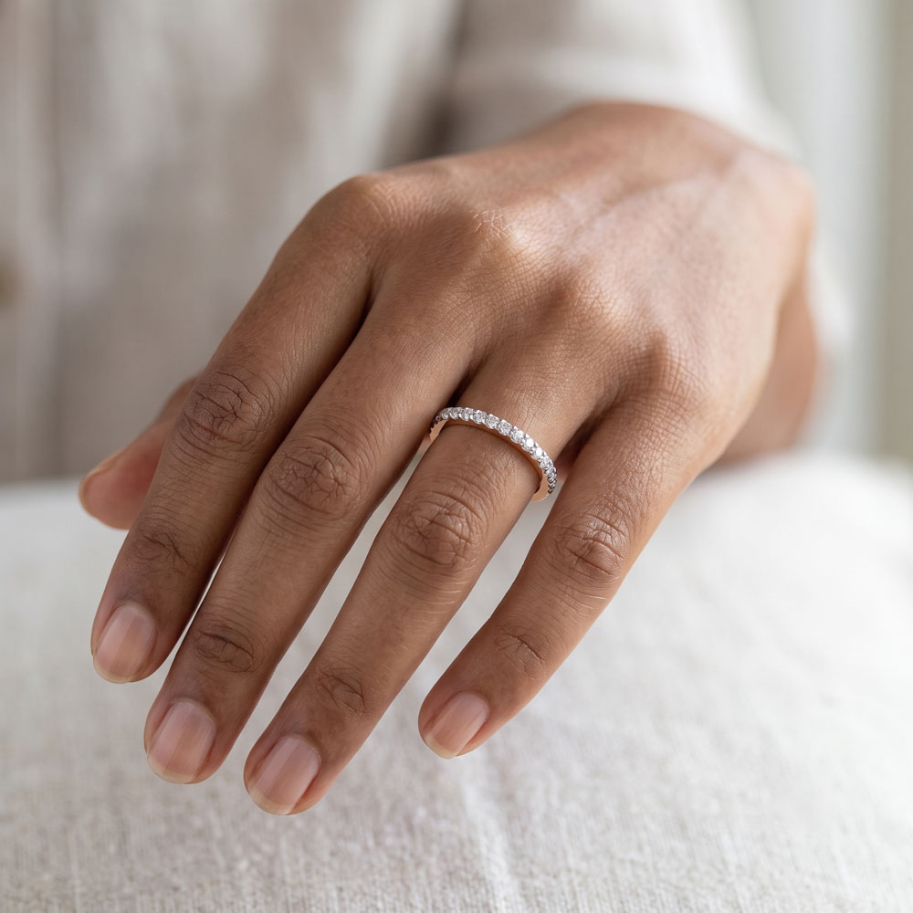 Half Eternity Pavé Band Ring