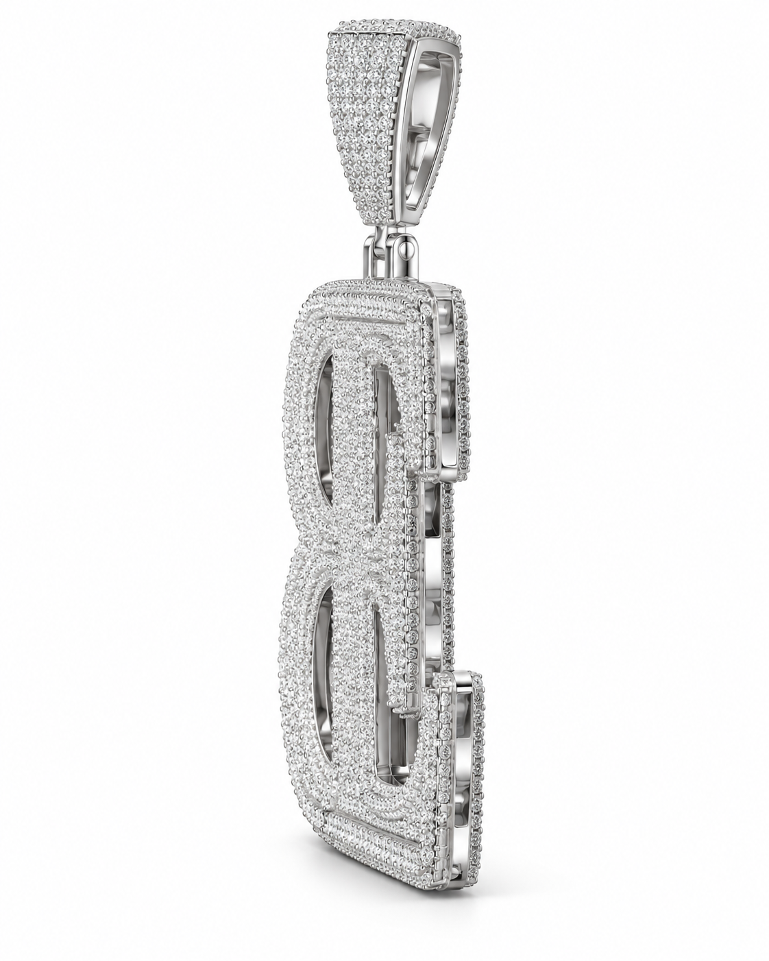 Custom Iced Out Initial Monogram Pendant | Made to Order