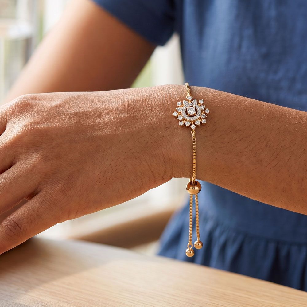 Radiant Starburst Halo Bolo Bracelet