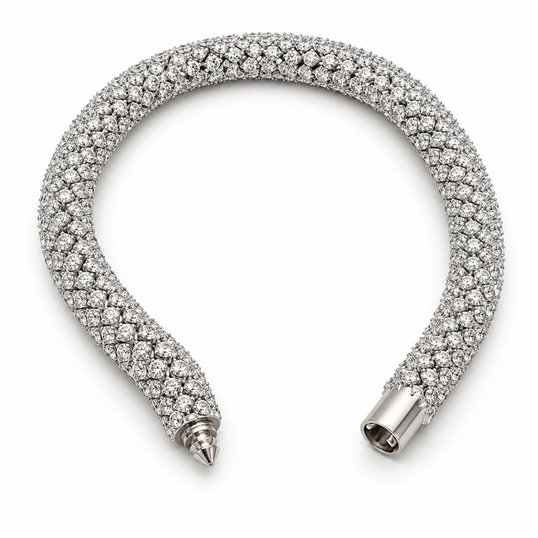 Men’s Round Stone Tubular Bracelet