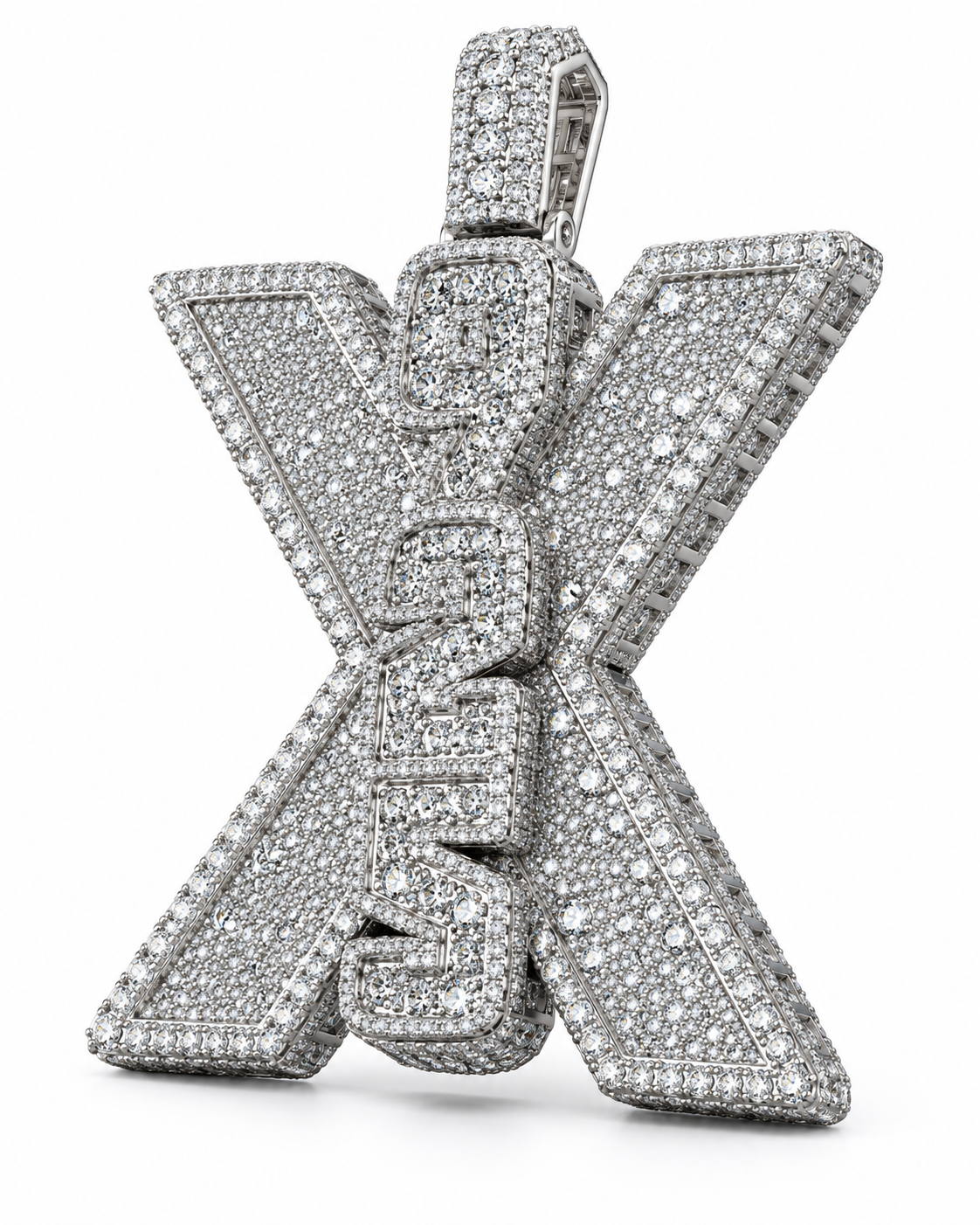 Custom Iced Out 925 X Pendant | Made to Order